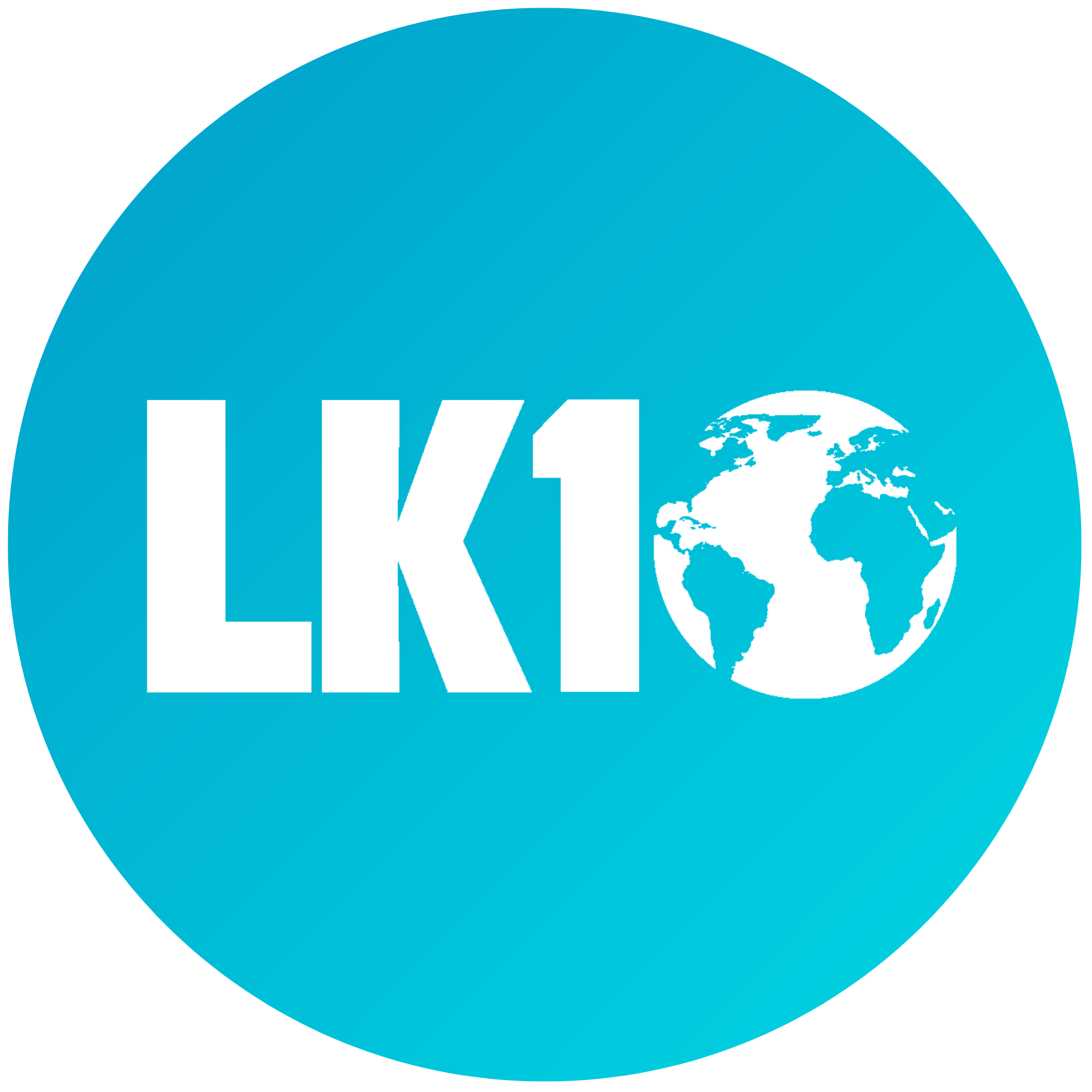 blue circle logo with the words LK10