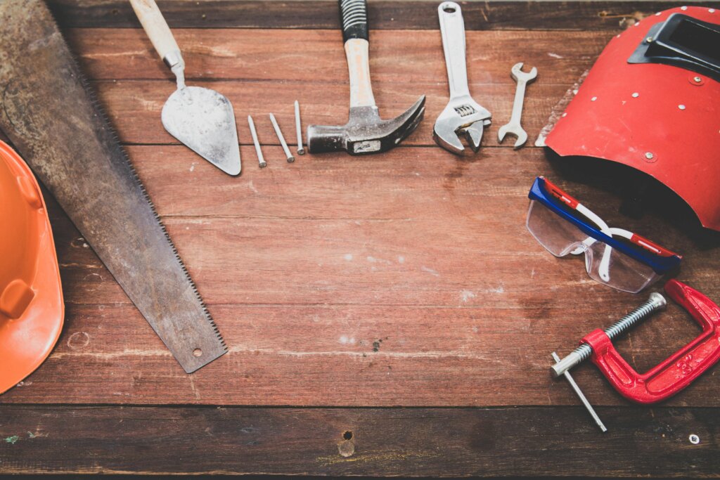 tools on table